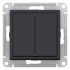 Quadro 2-клавишный Перекрестный ПЕРЕКЛЮЧАТЕЛЬ, сх.7+7, 10АХ, механизм, КАРБОН