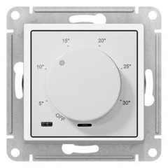 Quadro Терморегулятор для теплого пола с датчиком  4 метра, 16А(3680 Вт), белый