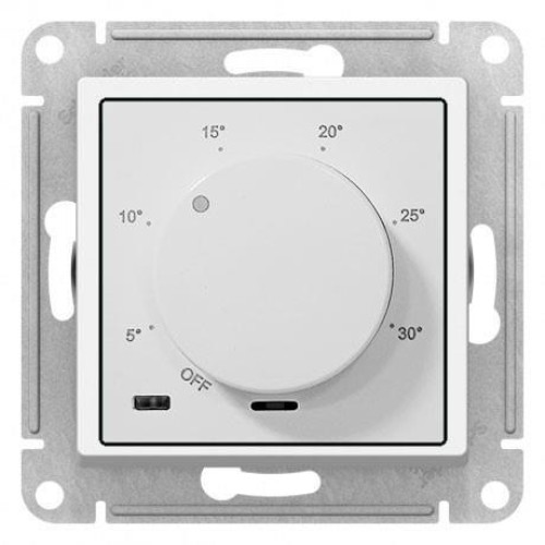 Quadro Терморегулятор для теплого пола с датчиком  4 метра, 16А(3680 Вт), белый