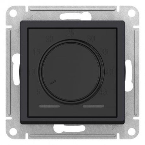 Quadro Терморегулятор для теплого пола с датчиком  4 метра, 16А(3680 Вт), КАРБОН