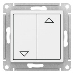 Quadro ВЫКЛЮЧАТЕЛЬ 2-КЛАВИШНЫЙ, ДЛЯ ЖАЛЮЗИ, 2 Х СХ.4, БЕЛЫЙ