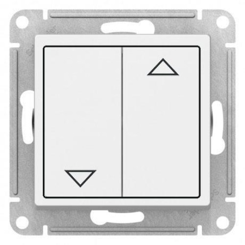 Quadro ВЫКЛЮЧАТЕЛЬ 2-КЛАВИШНЫЙ, ДЛЯ ЖАЛЮЗИ, 2 Х СХ.4, БЕЛЫЙ