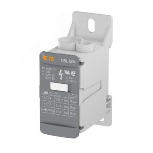 Распределительный блок DBL125 1 полюс 125А 1 шина на 8 присоединений 1SNL312510R0000 («Tyco»)