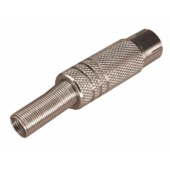 Разъем TV гнездо никель c пружиной (уп/100шт) Rexant