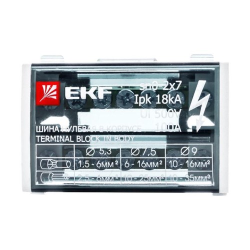 Шина N+PE в корпусе (2х7) кросс-модуль EKF PROxima