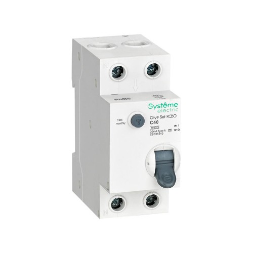 Systeme Electric City9 Set Авт. выкл. диф. тока (АВДТ) 1P+N С 40А 6kA 30мА Тип-A 230В Systeme Electric (Schneider)