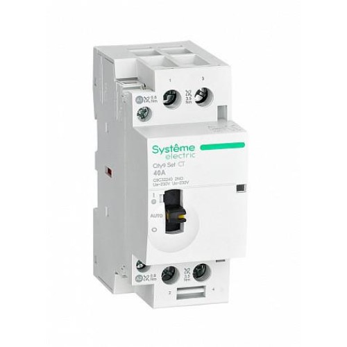 Systeme Electric City9 SET Модульный контактор 2P 2НО 40A, Ручное управление, AC 230В-230В Systeme Electric (Schneider)