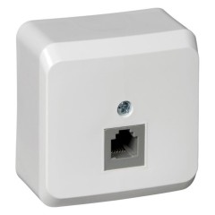 TELA-001B - ЭТЮД О/У телефонная РОЗЕТКА, БЕЛЫЙ, Россия, Systeme Electric