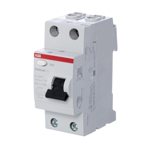 УЗО ABB FH202 AC-40/0,3 2-х полюсное тип AC 40A 300mA 2 модуля (ВДТ) 2CSF202003R3400