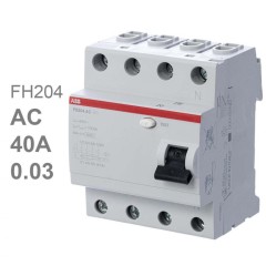 УЗО ABB FH204 AC-40/0,03 4-х полюсное тип AC 40A 30mA 4 модуля (ВДТ) 2CSF204004R1400