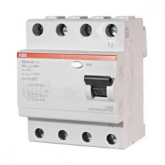УЗО ABB FH204 AC-40/0,3 4-х полюсное тип AC 40A 300mA 4 модуля (ВДТ) 2CSF204003R3400