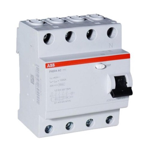 УЗО ABB FH204 AC-63/0,3 4-х полюсное тип AC 63A 300mA 4 модуля (ВДТ) 2CSF204003R3630