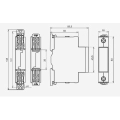 ВАР-М01 63А/450В УХЛ4 узкий корпус Амперметр/Вольтметр (вольтамперметр, ампервольтметр) на ДИН рейку