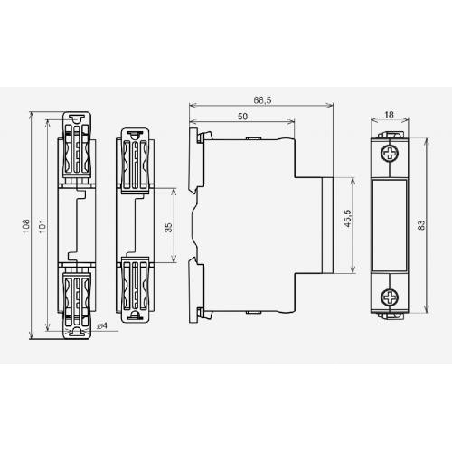ВАР-М01 63А/450В УХЛ4 узкий корпус Амперметр/Вольтметр (вольтамперметр, ампервольтметр) на ДИН рейку