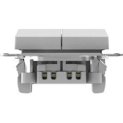 Выключатель 2-клавишный, IP44, 10АХ  БЕЛЫЙ, ATN440151
