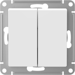 Выключатель 2-клавишный, IP44, 10АХ  БЕЛЫЙ, ATN440151