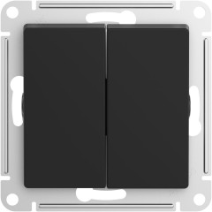 Выключатель 2-клавишный, IP44, 10АХ  КАРБОН, ATN441051