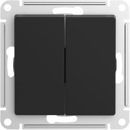 Выключатель 2-клавишный, IP44, 10АХ  КАРБОН, ATN441051