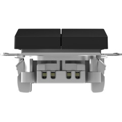 Выключатель 2-клавишный, IP44, 10АХ  КАРБОН, ATN441051