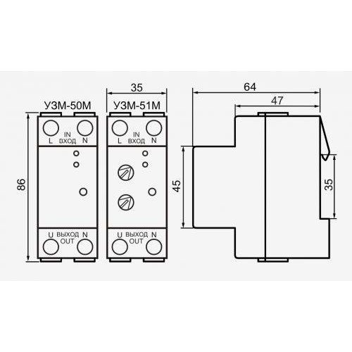 Вольтметр ВР-М03-1 АС20-450В УХЛ4
