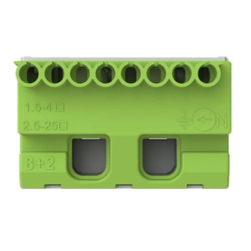 Клеммник самозажимной ABB PE 8x4+2x25мм ZK82G 1SPE007715F9713